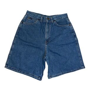 Vintage Style Women’s Chic Jean Shorts Size 14 Long Mom Jean Shorts